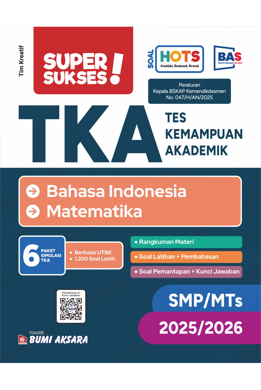 Super Sukses TKA (Tes Kemampuan Akademik) SMP/MTs